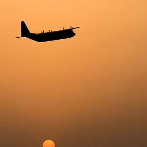 Hercules C130J Over Sunset