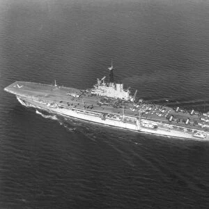 HMS Albion with flight deck fully ranged