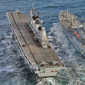 HMS Ark Royal RAS with RFA Wave Knight
