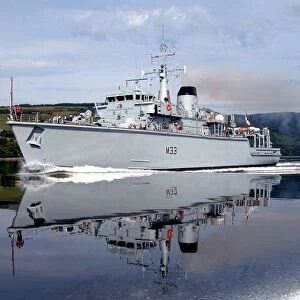HMS Brocklesby sails from HMNB Clyde for the final time