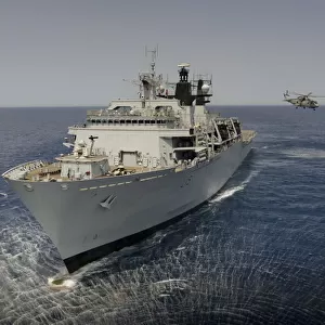HMS Bulwark in the Mediterranean Sea