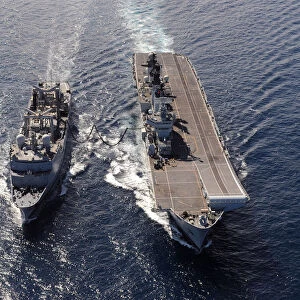 HMS Illustrious Refuelling from FS Somme