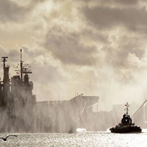 HMS Illustrious Returning to Portsmouth