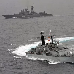 HMS Liverpool Escorts Russian Ship Admiral Chabanenko