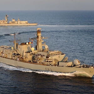 HMS St Albans Hands Over to HMS Argyle in the Middle East