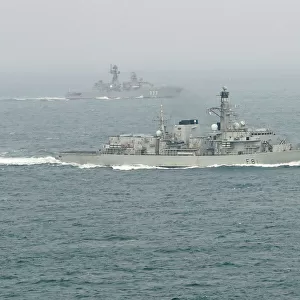 HMS Sutherland monitors Russian warship as it sails through UK waters