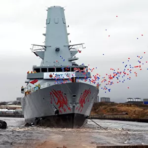 The Launch of Type 45 Destroyer HMS Daring