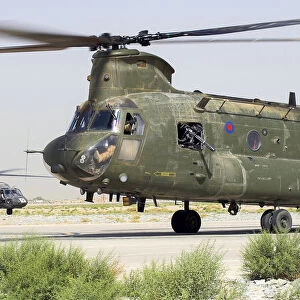 RAF Chinook HC2 at Kandahar Airfield
