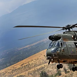RAF Puma Helicopter on Exercise Askari Thunder in Kenya