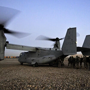 RAF Regiment Soldiers Deploy on US Osprey Rotary Wing Aircraft on Operation Backfoot