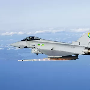 RAF Typhoon Firing ASRaM Missile