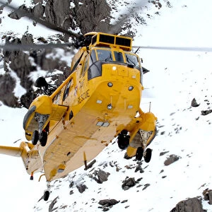 Royal Air Force Search and Rescue (SAR) Sea King in Snowdonia, Wales