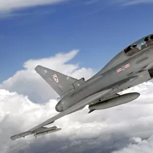 A Royal Air Force Typhoon F2 fighter aircraft of 29 Squadron