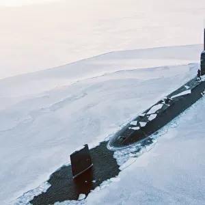 Royal Navy submarine breaks through Arctic ice for major exercise