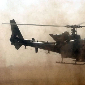 Sand storm Gazelle Helicopter