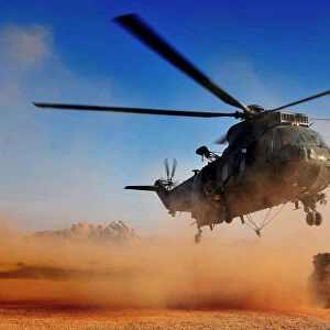 Sea King Helicopter During Exercise in Jordan