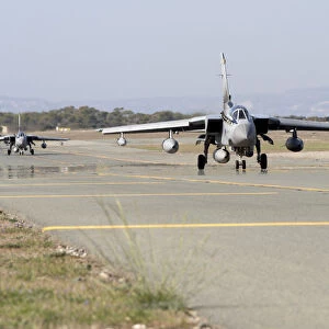 Tornado GR4s aircraft transiting through RAF Akrotiri, Cyprus