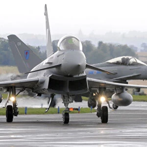 Two Typhoon Jets from 6 Squadron Arrive at RAF Leuchars in Scotland