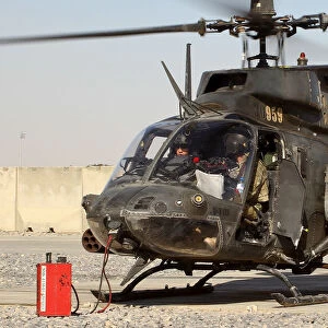 U.s Army OH-58D Kiowa Warrior Armed Reconnaissance Helicopter at Kandahar Airfield