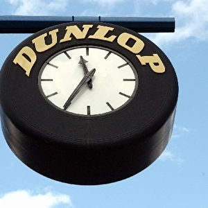 The famous Dunlop clock at the Donington start / finish straight