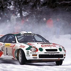 World Rally Championship: Juha Kankkunen / Nicky Grist Toyota Celica GT-Four. They finished in 3rd position