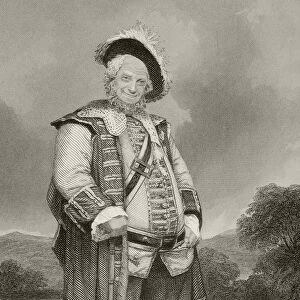 James Henry Hackett, 1800 To 1871. American Actor In Costume As Falstaff In The Play Henry Iv By William Shakespeare. From A Nineteenth Century Engraving