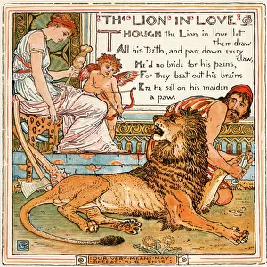 The Lion In Love From The Book Babys Own Aesop By Walter Crane Published C1920