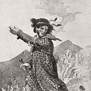 Ned Ludd disguised as a woman. Ned Ludd, possibly born Edward Ludlam, allegedly the person from whom the Luddites took their name. The Luddites were a group of English textile workers and weavers in the 19th century who destroyed weaving machinery as a form of protest. From The Martyrs of Tolpuddle, published 1934