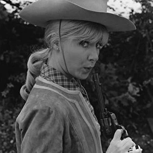 Actress Angela Douglas from the film Carry On Cowboy 1965