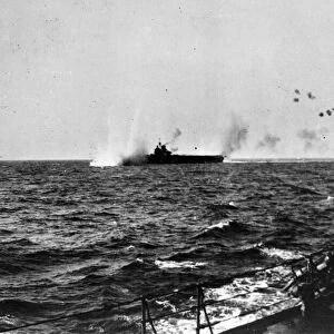 An attack on HMS Illustrious, a British aircraft carrier. 10th January 1941