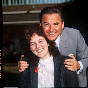 Bob Monkhouse Comedian Actor with his adopted daughter Abigail Novemebr
