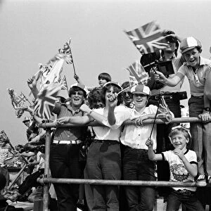 The carrier HMS Invincible sailed home from the Falklands to a tumultuous welcome at