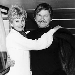 Charles Bronson Actor with wife at airport March 1984 Dbase