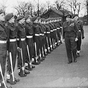 The Chief of the Imperial General Staff Field Marshal Lord Montgomery inspecting a guard