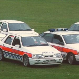 A group of police cars in Newcastle