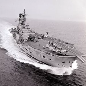 HMS Ark Royal in the English Channel after a 30 million pounds refit may 1970