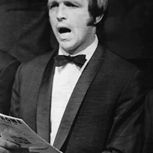 Jeff Astle singing Back Home on Top of the Pops. May 1970 P016889