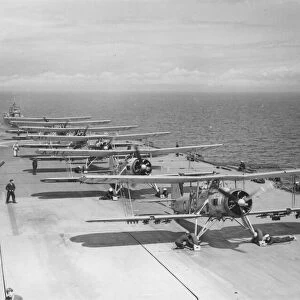 Planes on The Ark Royal. Launcded 13 April 1937 Sunk by U-81