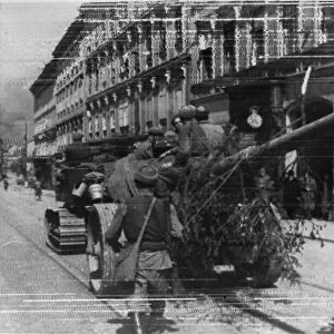 Red Army in Vienna. First picture of the Red Army in Vienna