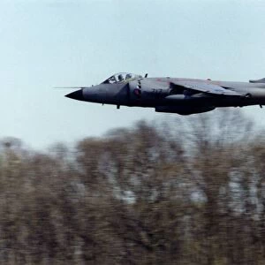 A Royal Navy / Fleet Air Arm British Aerospace Sea Harrier "Harrier Jump Jet"