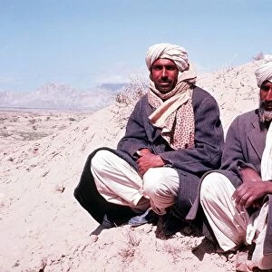 Typical Afghan Tribesmen between the cities of Kabul and Khandahar in Afghanistan