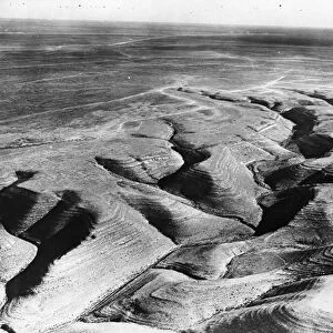Wadis near Tobruk from the air. Libya. February 1943