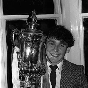 West Hams seventeen year old star Paul Allen with the FA Cup at the Town Hall