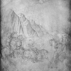 Conversion of St. Paul; drawing by Jacopo Bellini, in the British Museum in London