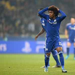 Willian's Heartbreaking Miss: Chelsea's Disappointing Night Against Dynamo Kiev in the UEFA Champions League (October 2015)