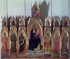 Madonna and Child, Christ and Saints, 1393 (tempera on panel)