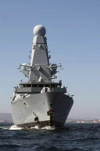 HMS DARING sails in British Gibraltar territorial waters HMS DARING sails in British Gibraltar territorial waters