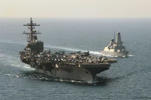 HMS Defender Escorting USS George HW Bush HMS Defender Escorting USS George HW Bush