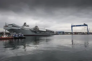 HMS Queen Elizabeth Under Construction with HMS Prince of Wales HMS Queen Elizabeth Under Construction with HMS Prince of Wales