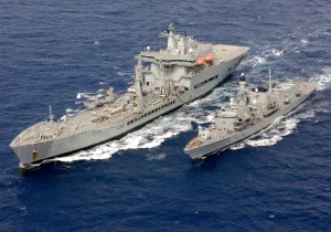 The Portsmouth based Type 23 Frigate, HMS Iron Duke carrying out Replenishment at Sea The Portsmouth based Type 23 Frigate, HMS Iron Duke carrying out Replenishment at Sea